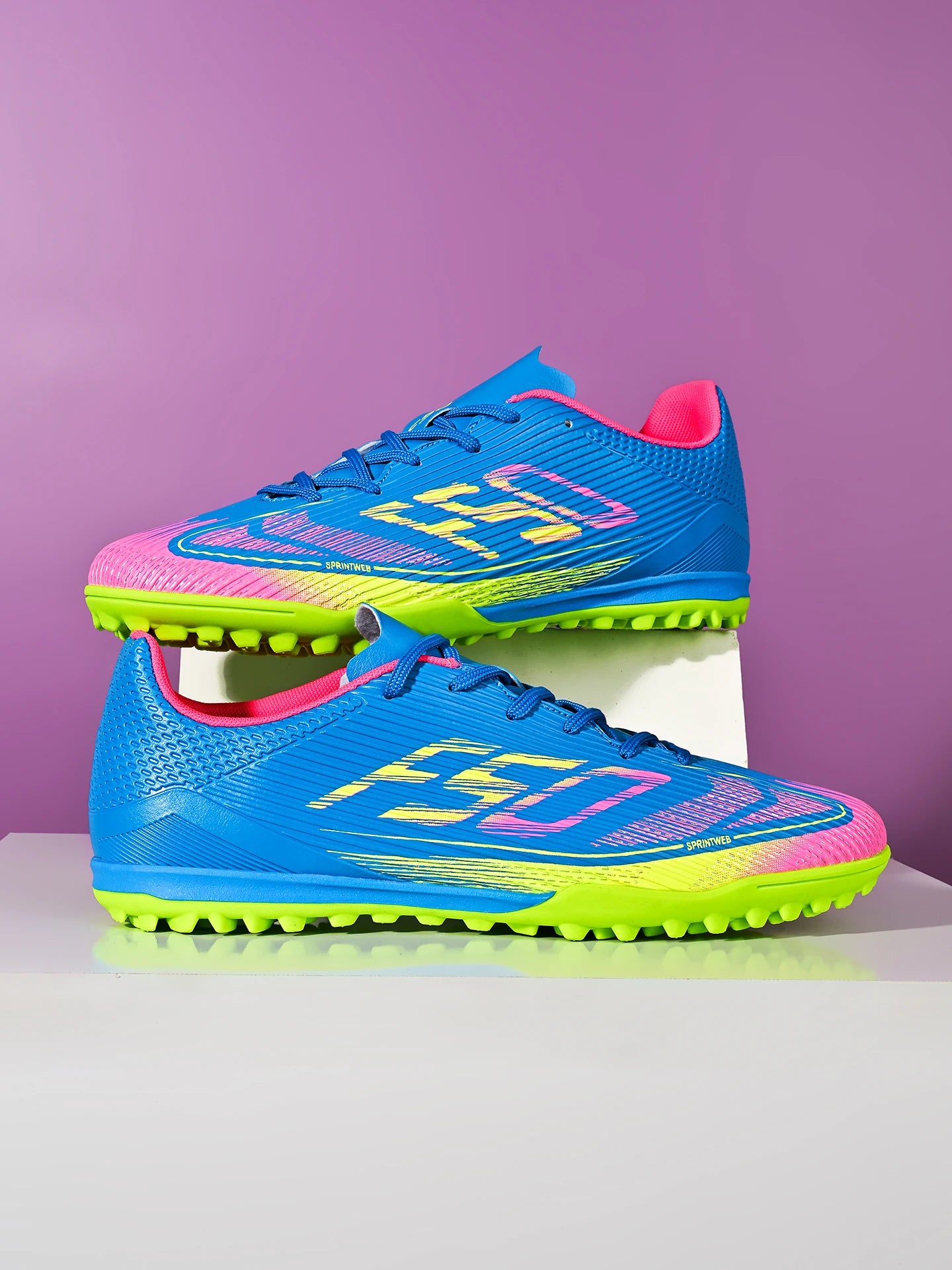 Sport Essential TF Turf Football Shoes Integrated PU Fabric Rubber Sole Anti-slip Wearable Unisex Casual Football Shoes