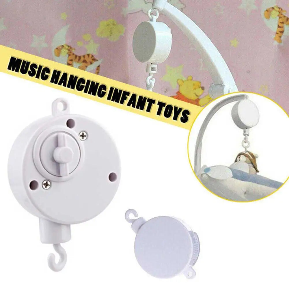 Infant Bell Rotary Wind-up Music Box Baby Mobile Crib Bed Bell Windup Movement Music Box Machine Nursery Decoration