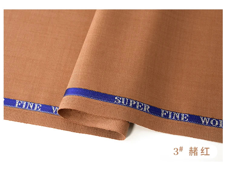 High Count 50% Worsted Wool Fabric For Suits Sewing Blazer Vest Pants Coat DIY High End 280g/m Serge Cloth Material 50X150cm