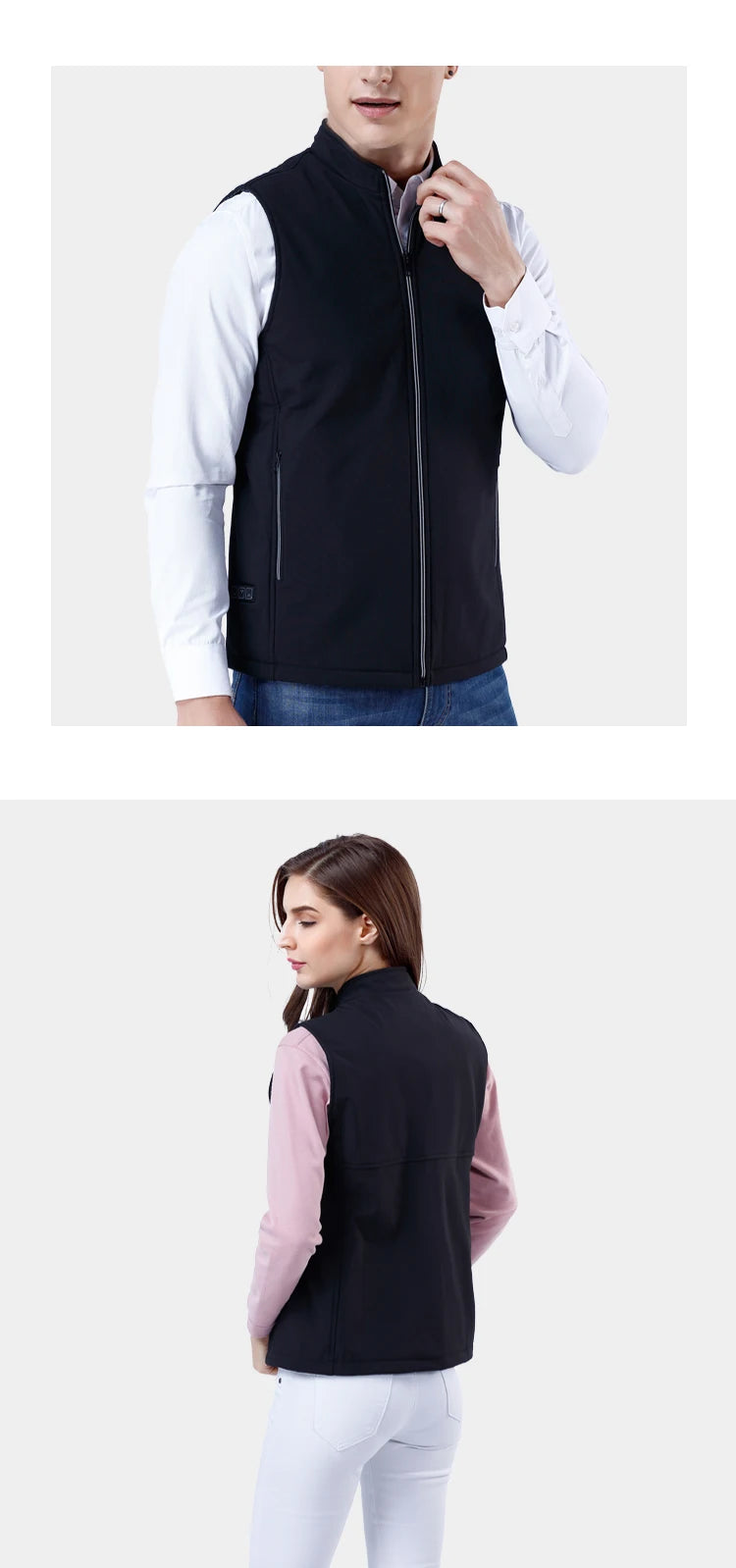 2024 Winter Mens Thermal Clothing Electrical Cotton Heated Vests USB Heating Down Jacket Warm Sleeveless Women Fishing Hunting