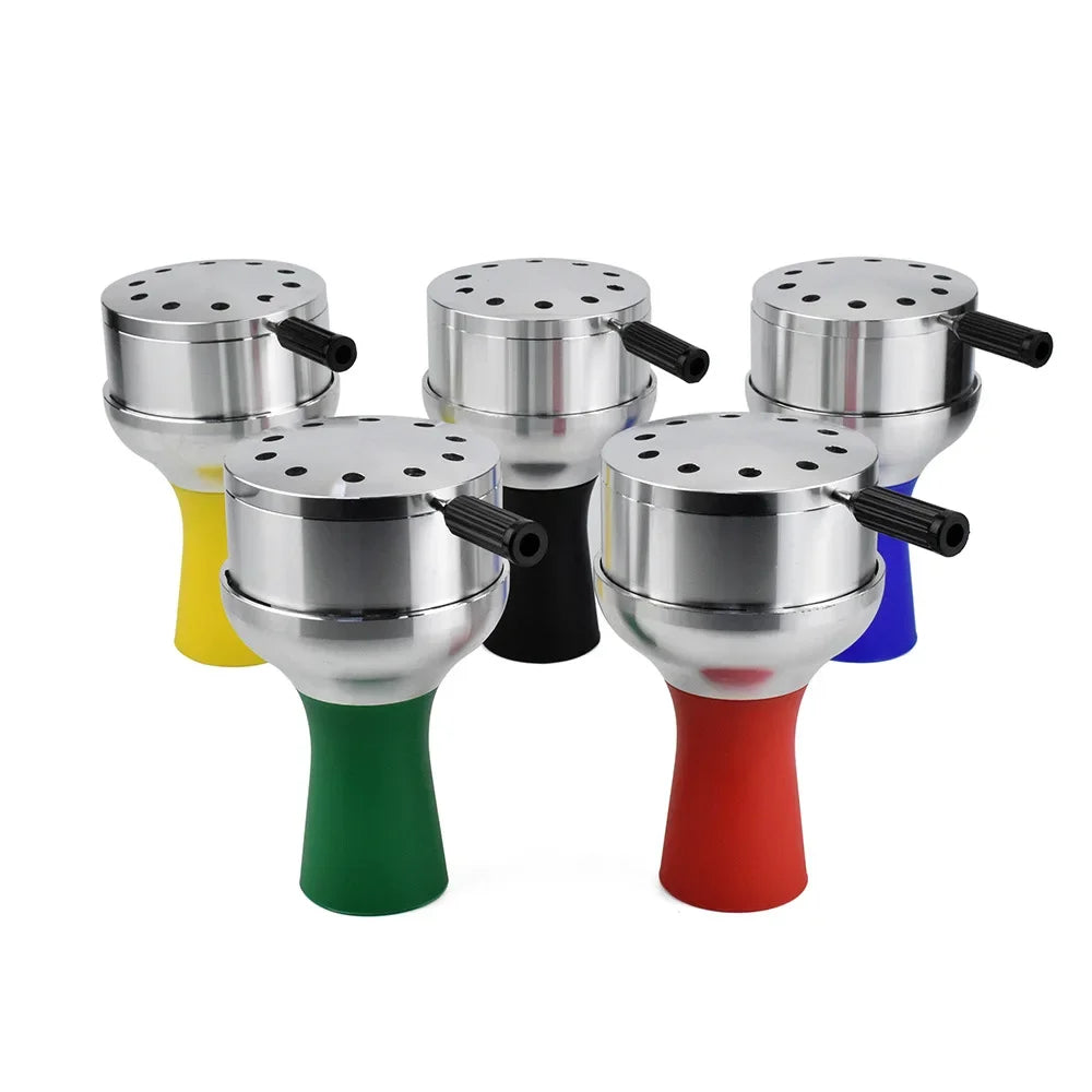 CRUSHER Arab Shisha Hookah Metal Bowl Set Charcoal Holder with Cover Heat Heat Management System Chicha for Smoking Accessories