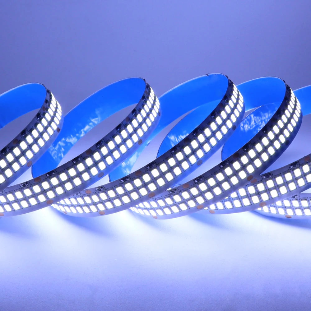 5M LED Strip Light 12V 24V 2835 LED Tape Double Row 480LEDs/m Super Bright Ribbon Diode Warm Natural Cold White Waterproof Lamp