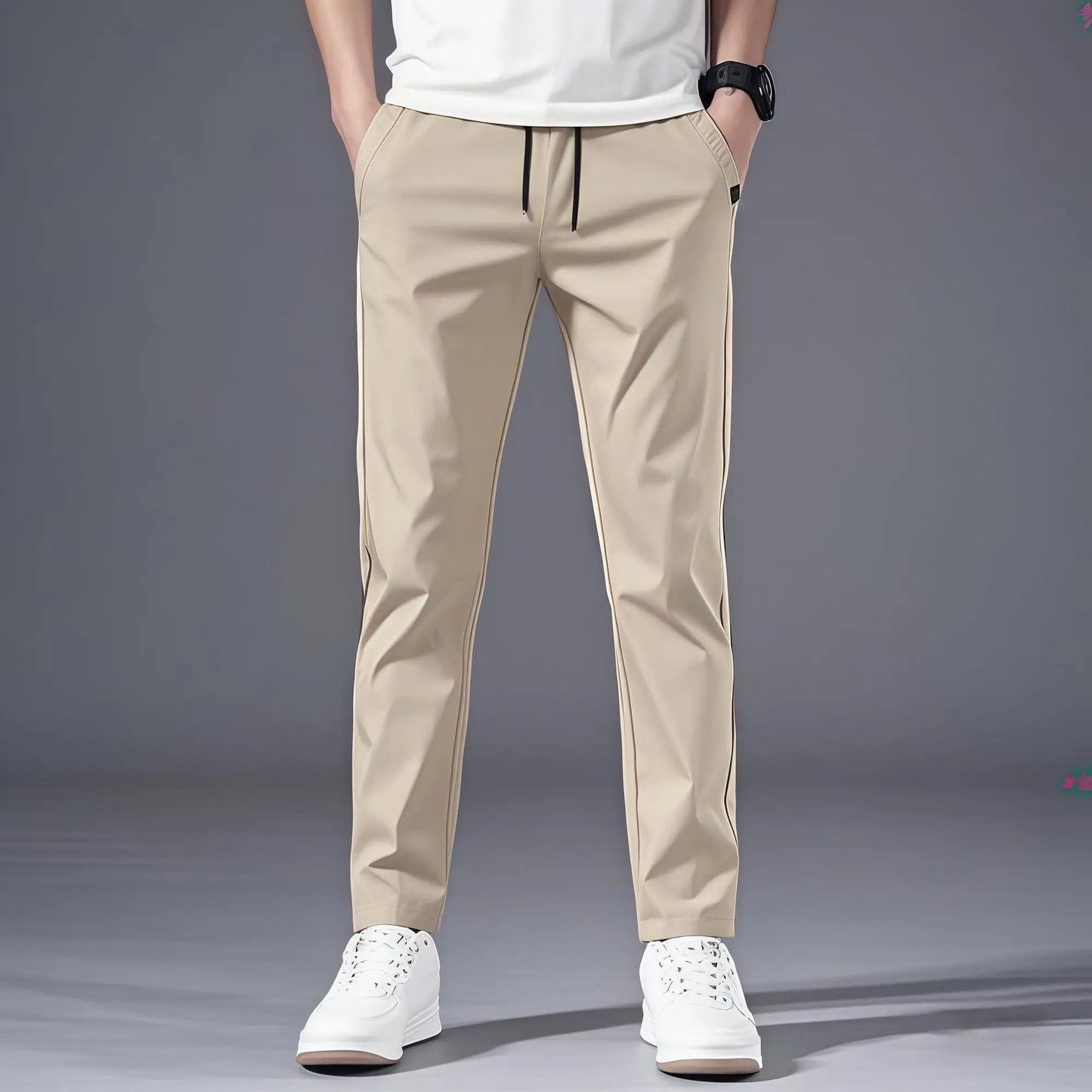 Casual Pants Men's Korean Version Summer Thin Men's New Sports Pants Loose and Versatile Trend Light Luxury Straight Trousers
