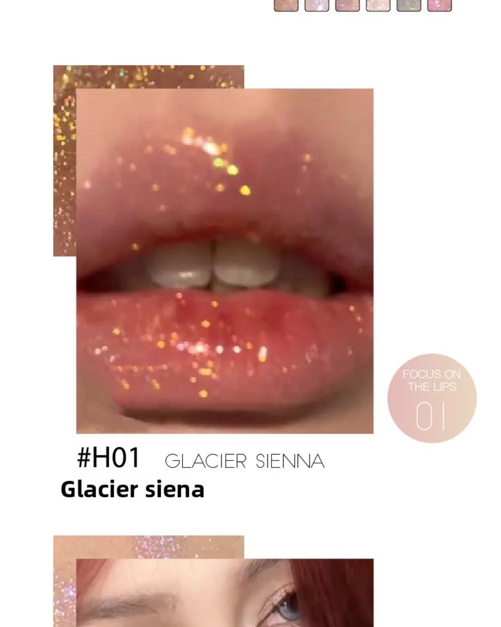 Sparkle Long-Lasting Lip Gloss Non-Fading Moisturizing Liquid Lipstick Non-Sticky Clear Lip Glaze for Women
