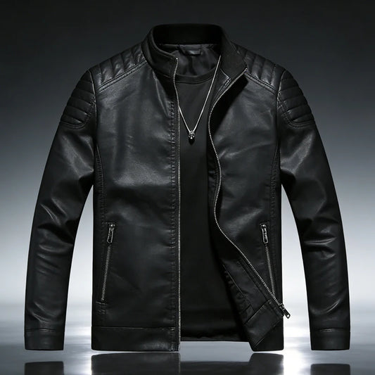 Winter Leather Jacket Men Cool Warm Causal Motorcycle Windbreaker PU Coats Multi-pocket Vintage Outwear Male Autumn Jackets