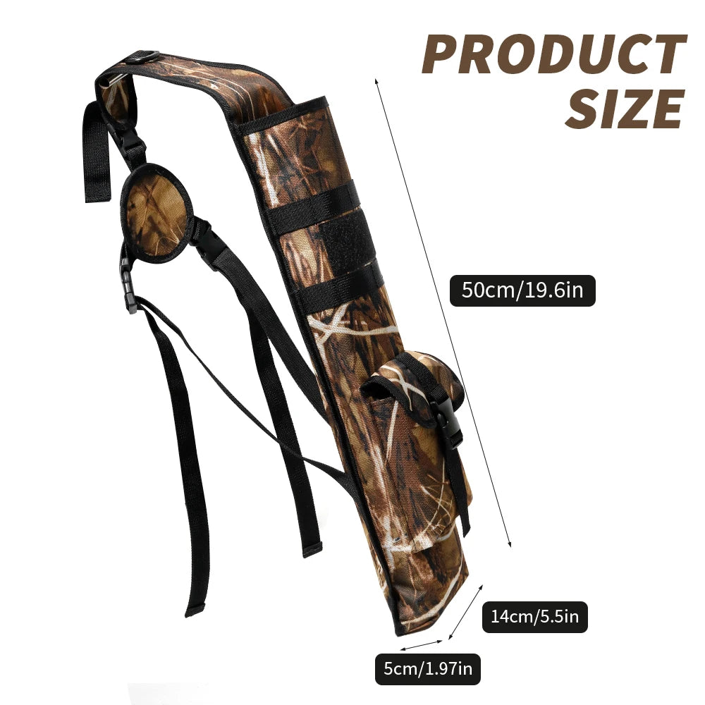 Archery Lightweight Back Arrow Quiver with Molle System Hanged for Target Shooting