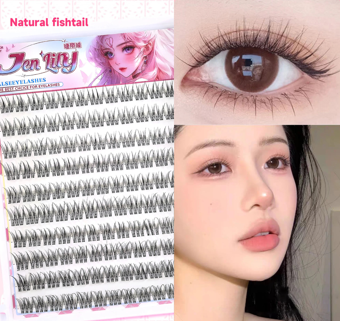 Jen Lily Glue-free False eyelashes: A Lazy Person's Trilogy - Natural and Seamless Beginner's Sunflower Eyelashes