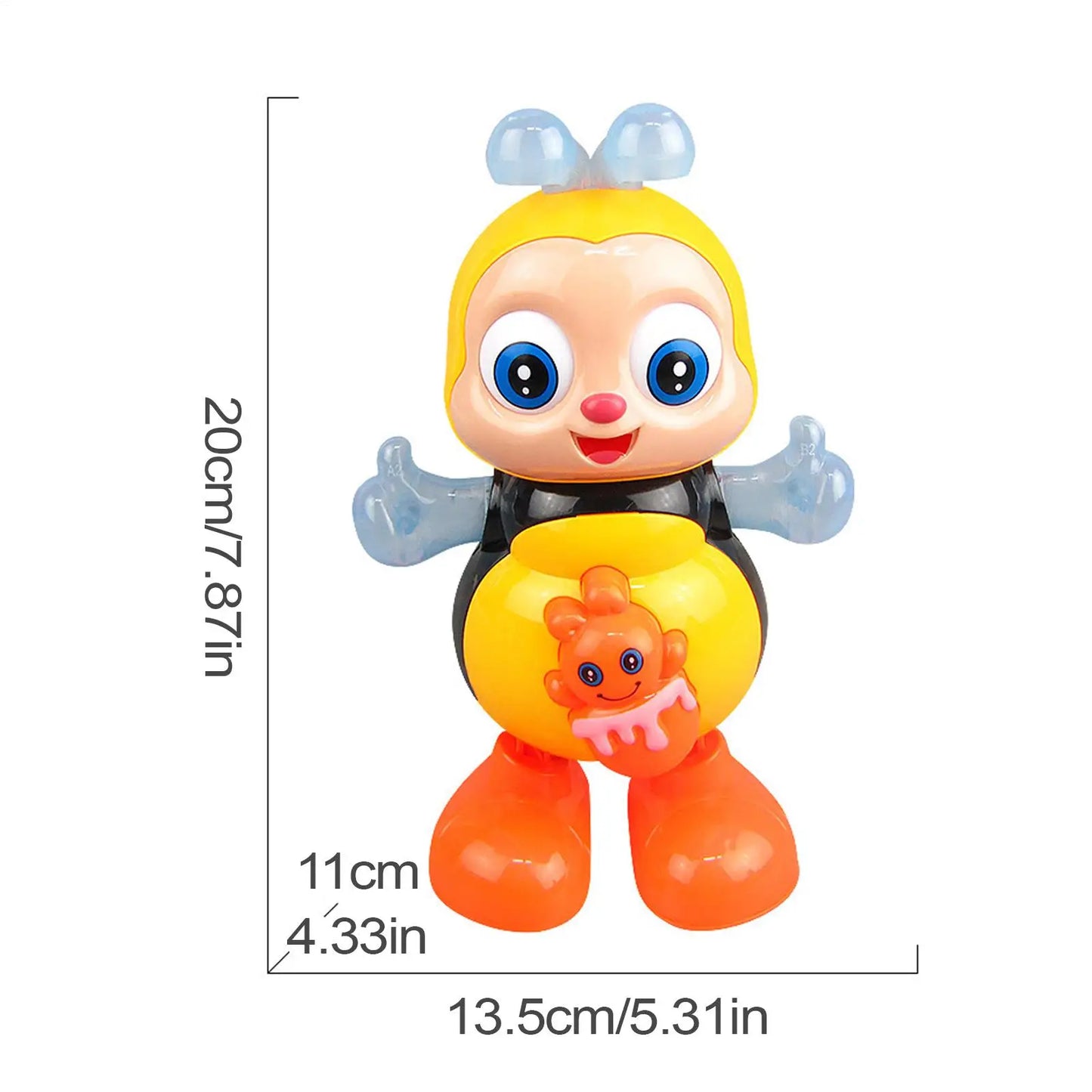 Baby Bee Toy Musical Interactive Toy Sensory Fun Developmental Cartoon Toy Kids Gifts Electric with Lights Dancing Robo