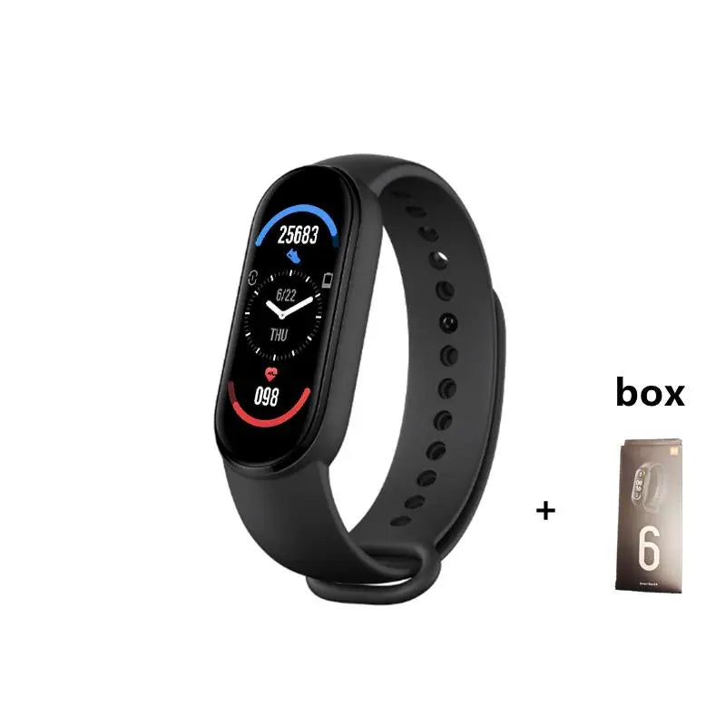 M6 Smartwatch Heart Rate Blood Pressure Monitoring Smart Watch Men Women Fitness Tracker Watch Waterproof Sports Smart Wristband