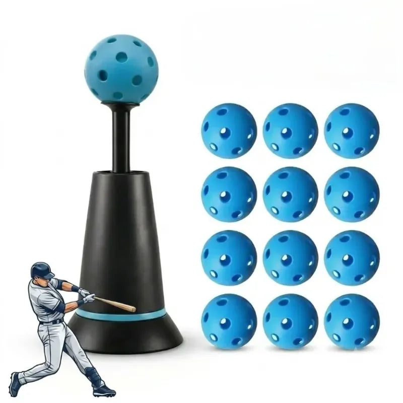 Baseball Training Equipment Tand Popper Ball Bundle, Baseball Swinging and Hitting Practice with 13 Balls