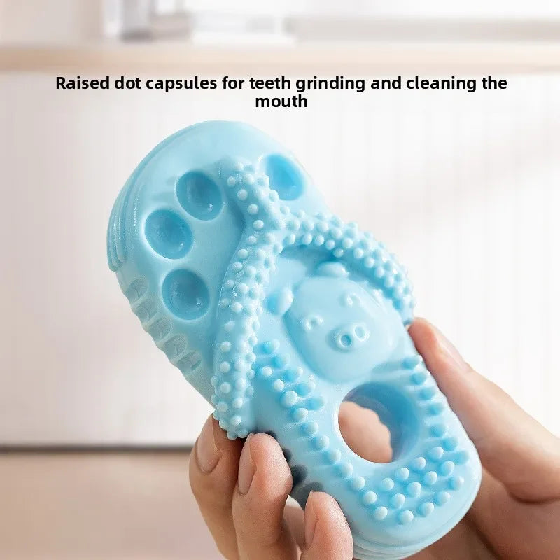 Pet Dog TPR Toy Bite-resistant Slippers Gnawing Teeth Cleaning Schnauzer Teddy Puppy Pet Products Dental Cleaning Slipper Toy