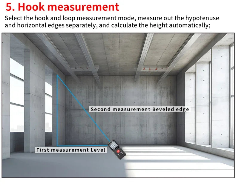 Snakol Digital Laser Distance Meter Rangefinder 50m/70m/100m/120m - Trena Roulette Ruler Tape for Measurement