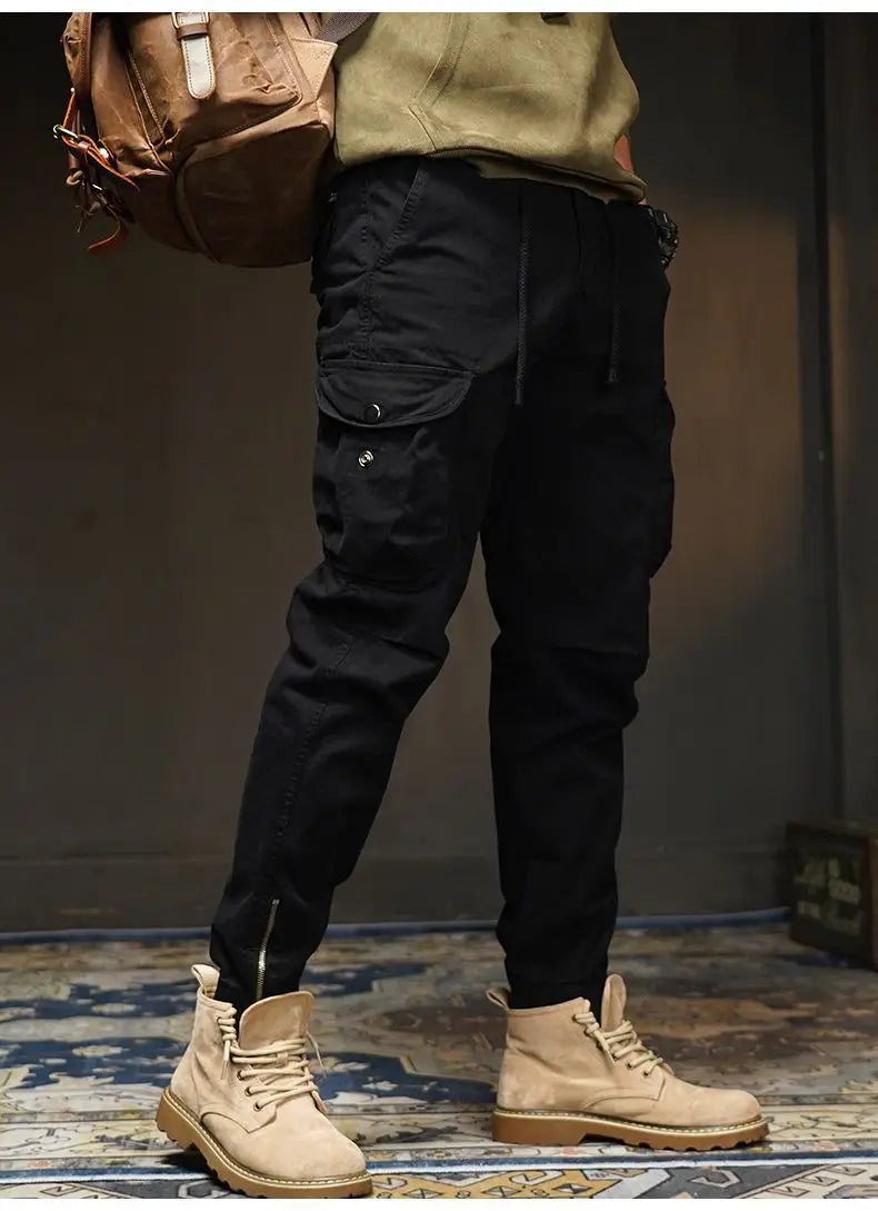 Spring and Autumn Small-footed Work Pants Men's Casual New Outdoor Trendy Brand European American Outdoor Function