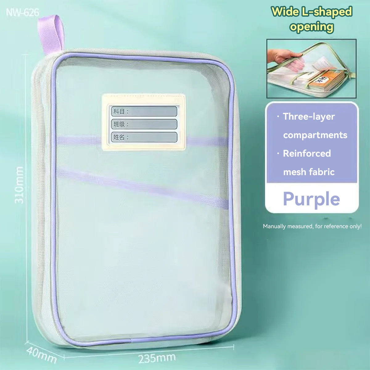 A4 Student Teacher Books Storage Bags Large Capacity Stationery Organizer Bag Folders School Office Supplies Stationary Bag