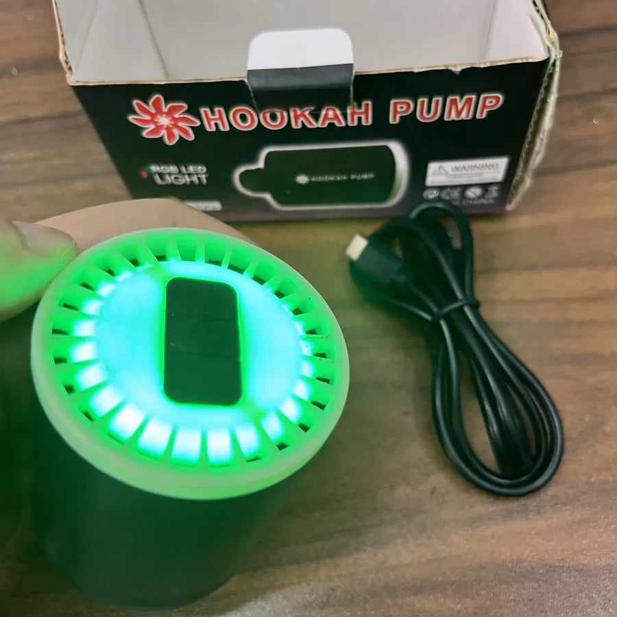 Shisha Smoking Tool With RGB Led Usb Recharging Hookah Electronic Strong Air Pump Utensil for Starter Save Breath Accessories