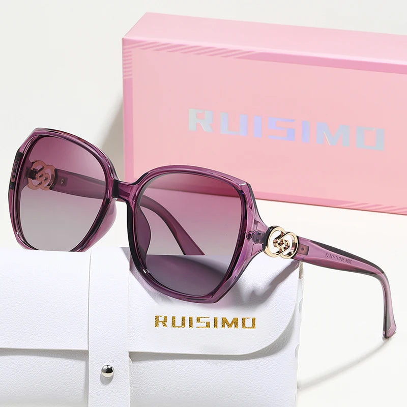 RUISIMO Polarized High Quality Simple Square Sunglasses Women Men Gradient Brand Sun Glasses Daily Leisure Male Female Glasses