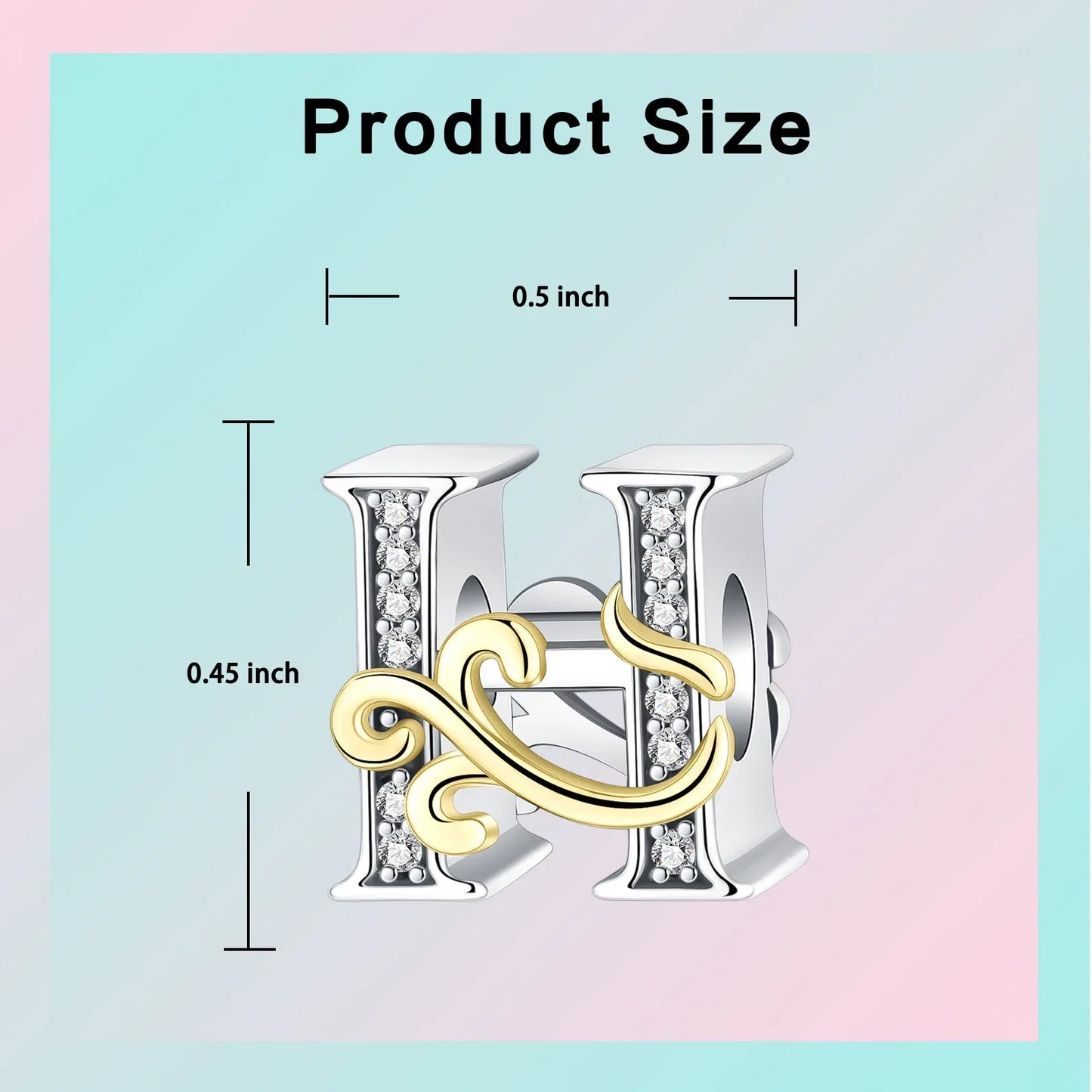 925 Sterling Silver  A-Z 26 English Letters Retro Fashion Pendant Fit Original Bracelet Charm Beads Necklace Diy Female Jewelry