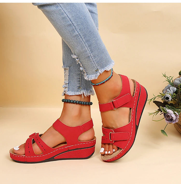 Fashion Women's Summer Shoes Wedge Walking Shoes Beach Women's Sandals Comfortable Elegant Female Footwear Zapatos De Mujer