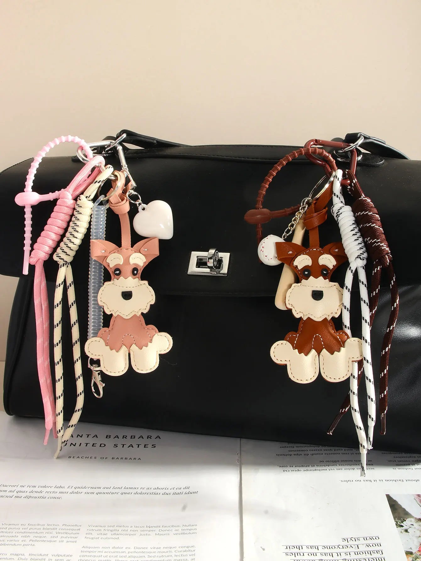 Ladies' Bag  Pendants Cartoon Puppy Cute Versatile Kawaii Sweet Bag Charms Fashionable Versatile High Quality Keychains For Girl