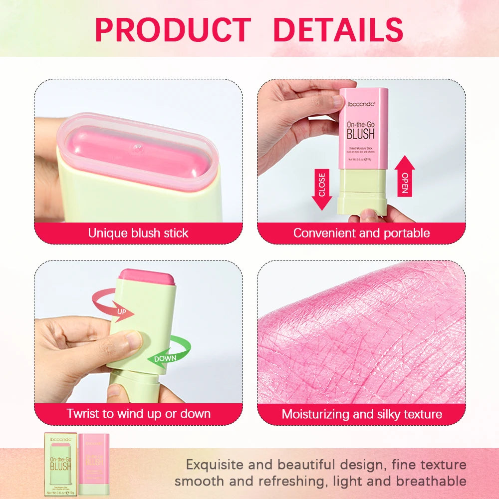 pixiBlush Cosmetic Blush Palette Long lasting Matte Stick Makeup Products Make Up Blusher Cosmetics Pink Blush in Bar Korean