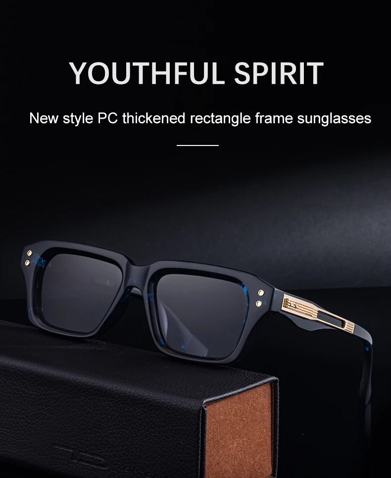 Retro Polarized Square Punk Sunglasses Men 2026 Luxury Brand Designer Classic Driving Shield Sun Glasses for Male Shades UV400