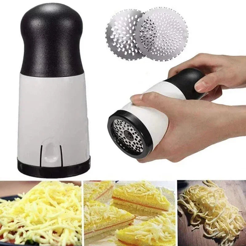 Cheese Grater Cutter,Kitchen Gadget Grater DIY Butter Food Mill Cheese Grater Slicer ABS Stainless Steel