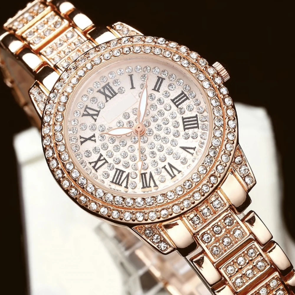 Luxury Full Diamond Watches For Men Top Brand Hip Hop Iced Out Arab Number Watch Men Fashion Steel Waterproof Clock Dropshipping