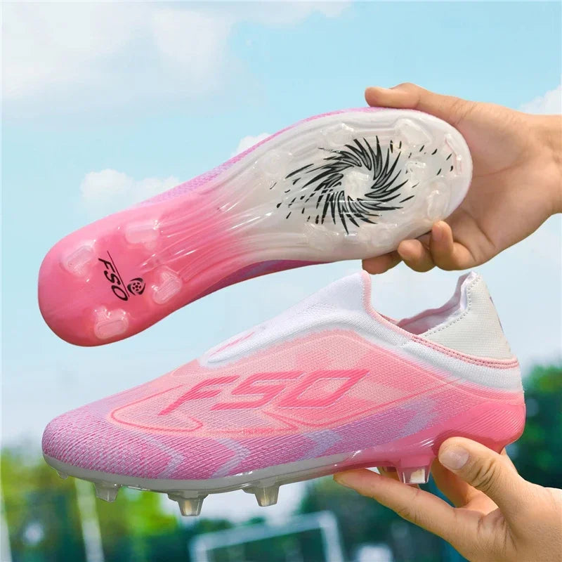 New Men Soccer Shoes High Ankle Breathable Football Boots Ultralight Futsal Non-Slip High-quality Sports Shoes Outdoor Match