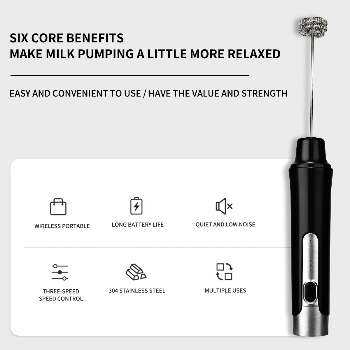 Milk Frother Handheld Foamer Coffee Maker Egg Beater Cappuccino Stirrer Mini Portable Blender Kitchen Whisk Tool