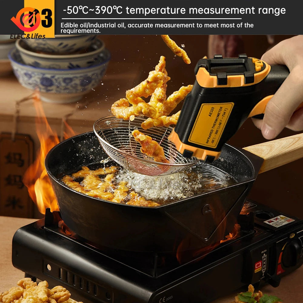 AE320 Series Digital Infrared Laser Temperature Non-contact Industrial Laser Temperature Meter Temperature Gun Tester -50℃~390℃