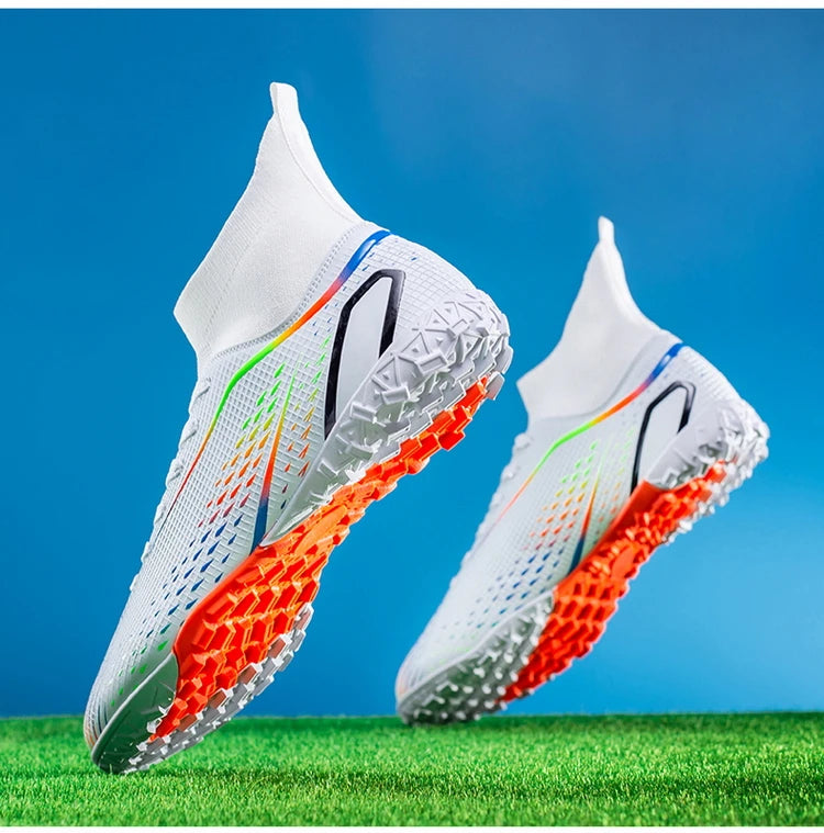 Football Shoes Men X2308 White TF/FG Original Professional Youth Anti-slip Indoor Fast Soccer Outdoor Training Football Sneaker