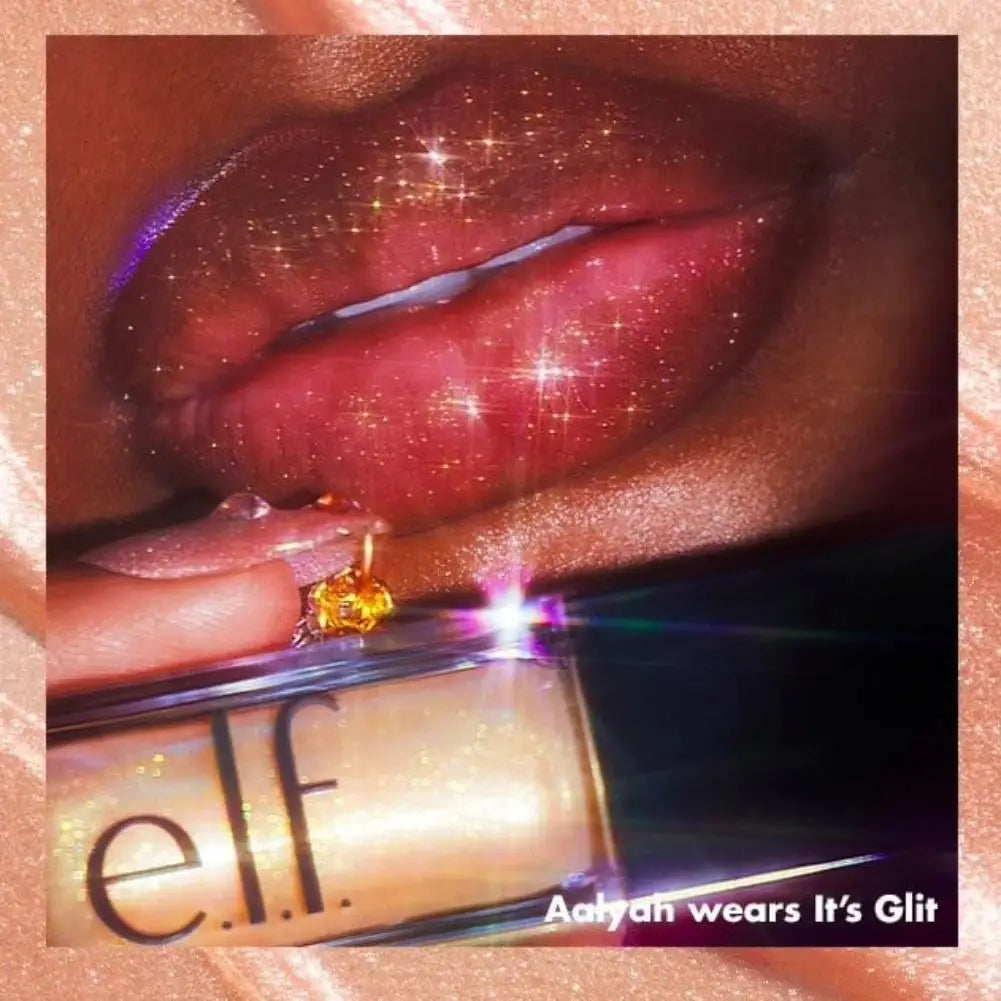 Elf Divine Wine Shiny Lip Glaze Crystal Glossy Finish Long-Lasting Lip Color Cosmetic Beauty Product