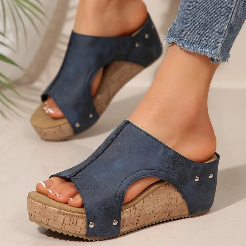Fashion Woman Sandals Shoes Wedge Ladies Shoes Breathable Slip On Women's Sandals Comfortable Sandalias Mujer Footwear Female