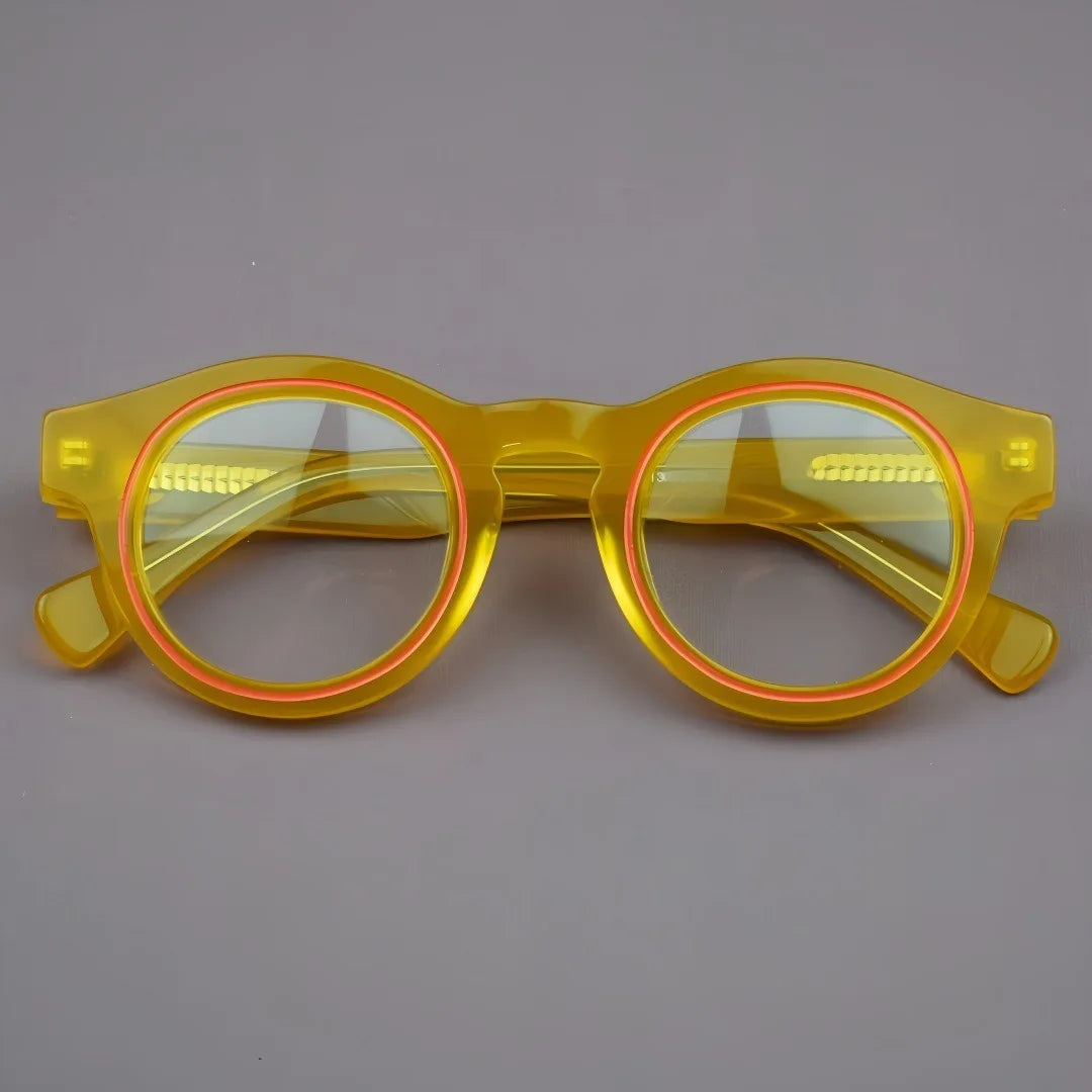 Acetate Glasses Frames Retro Round Men's And Women's Glasses High-quality Optical Prescription Frames
