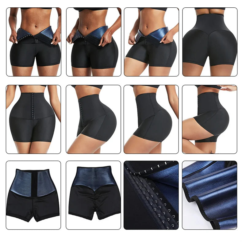 Sweat Sauna Pants Body Weight Loss Slimming Pants Waist Trainer Shapewear Tummy Hot Sweat Leggings Fitness Workout Pants