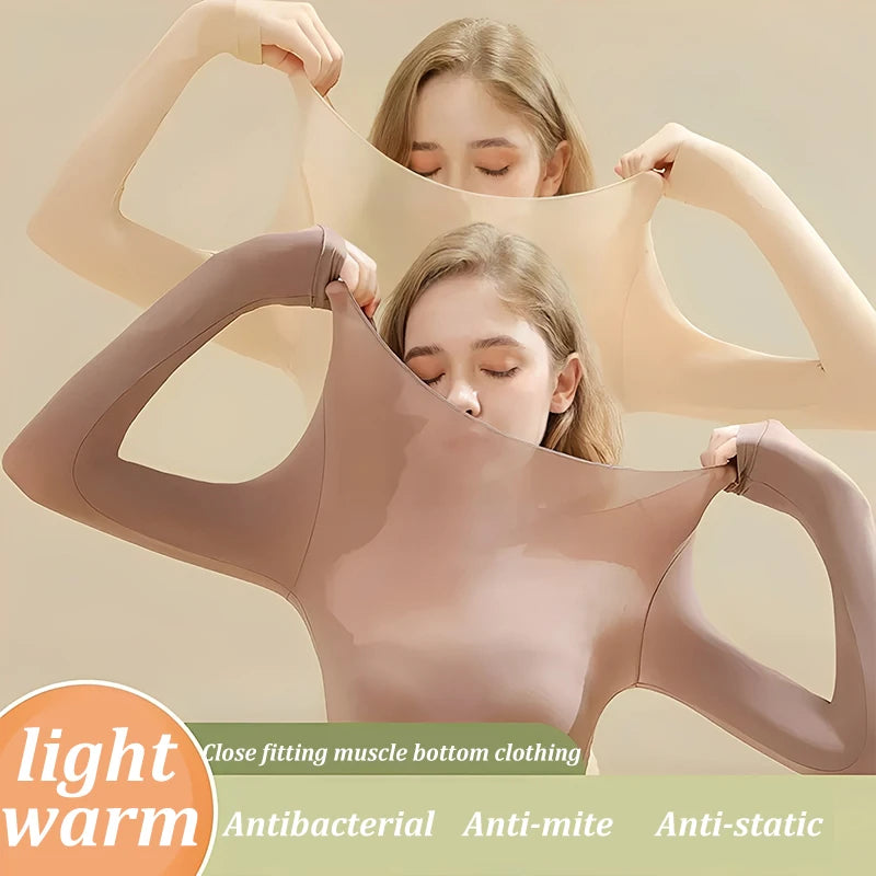 Women's Thermal Underwear Winter Clothes Seamless Thick Double Layer Warm Lingerie Women Thermal Clothing Set Woman 2 Pieces