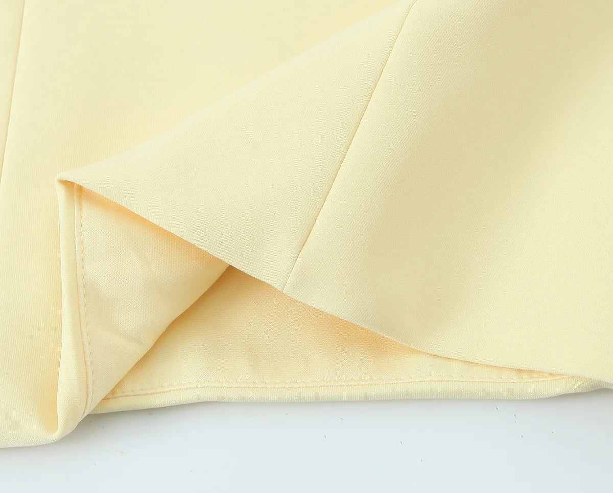HH Summer Woman Elegant High Street Solid Side Zipper Slim Tops Women's Chic Sexy Sleeveless Bow Square Collar Sling Top
