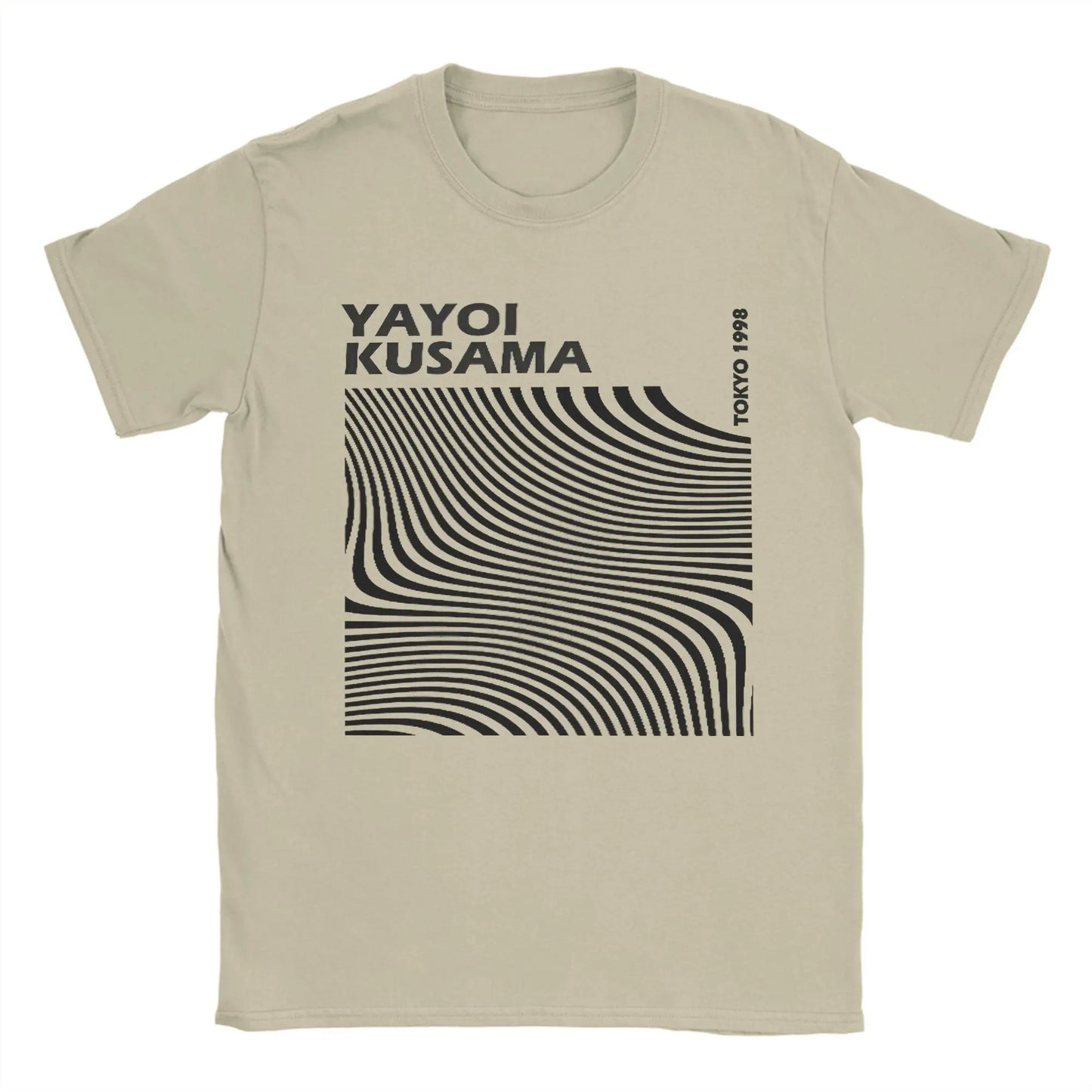 Funny Yayoi K-Kusama Line Tokyo 1998 T-Shirts for Men Crew Neck Pure Cotton T Shirt  Short Sleeve Tee Shirt Summer Clothes