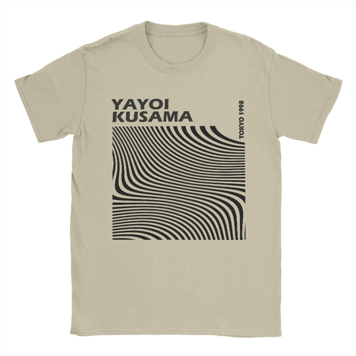 Funny Yayoi K-Kusama Line Tokyo 1998 T-Shirts for Men Crew Neck Pure Cotton T Shirt  Short Sleeve Tee Shirt Summer Clothes