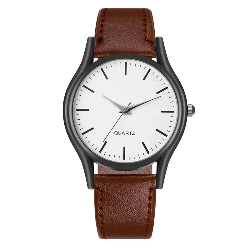Watches for Men Reloj Hombre Fashion Retro Business Hand Watch Leather Watches Quartz Wristwatch Clock Gift Relogios Masculino