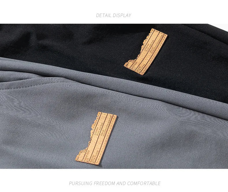 Spring Autumn Men's Clothing Drapey Wide-leg Pants, Loose Sports Pants Trendy Straight-leg Casual Trousers