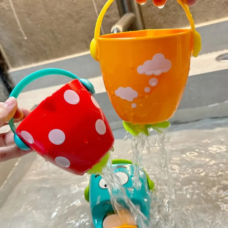 Baby Shower Bath Toys Leaky Bucket Water Cups Sprinkling Play for Toddler Bathtub Beach Mini Bathroom Gifts pool toys baby bath