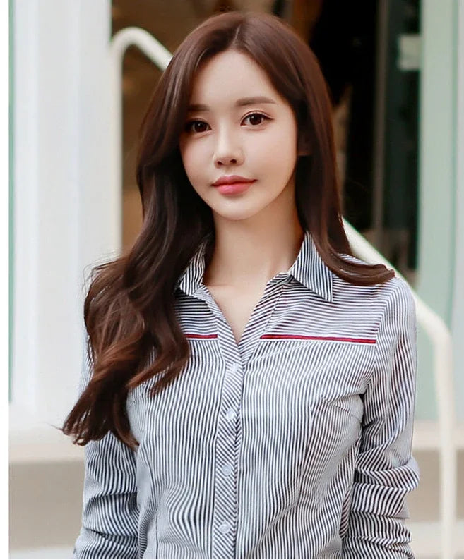 Summer Pattern Female Tops With Designs Crop Women's Shirt And Blouse Premium Promotion Elegant Social Clothing Sales Tall