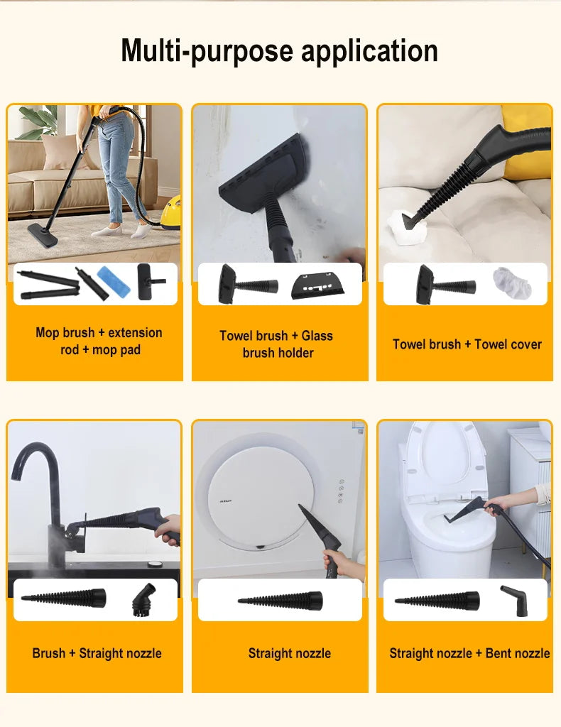 Handheld Steam Cleaner Automotive Sterilization Disinfection High Temperature Wiper Washer for Floor Kitchen Cars Steam mop