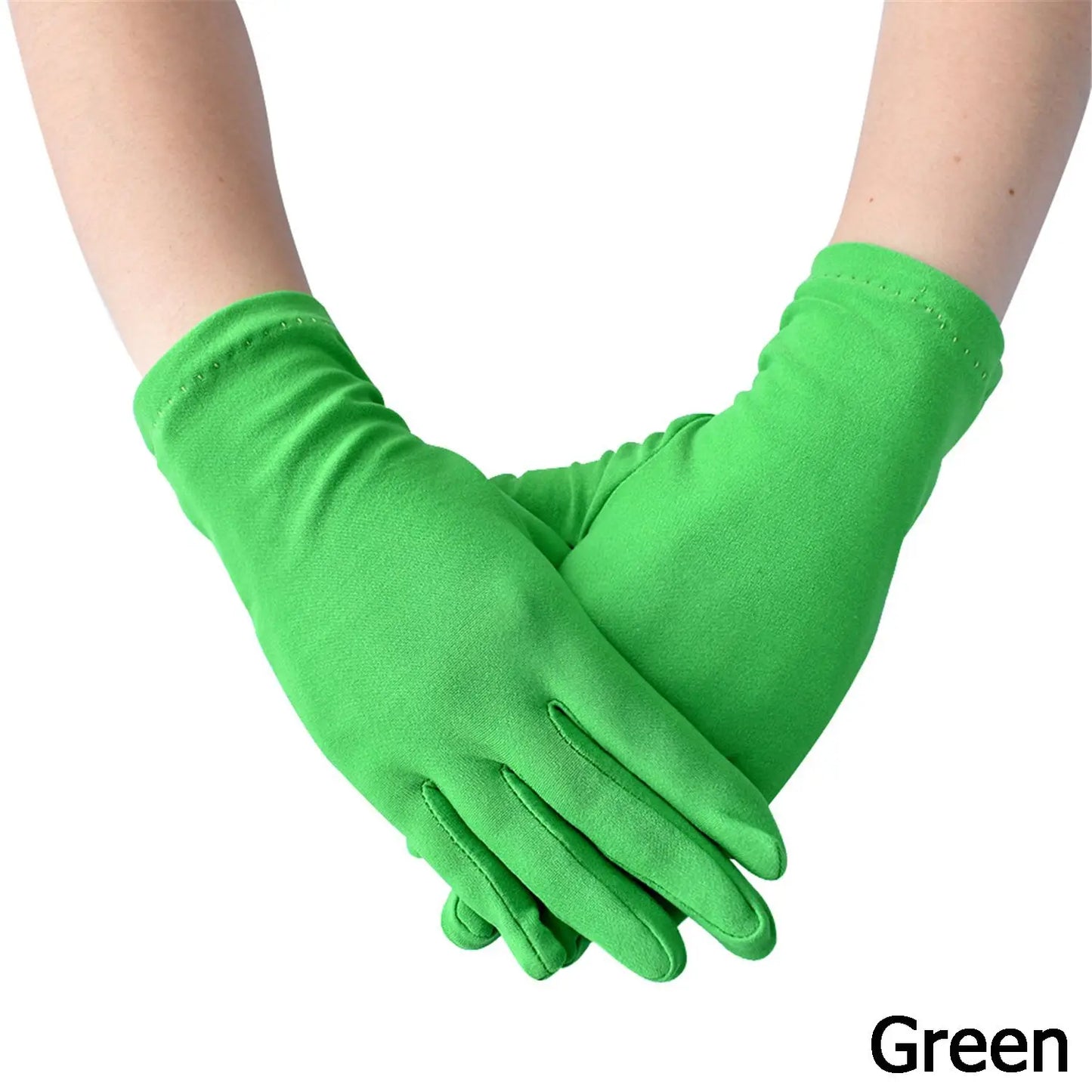 Woman Gloves Work Gloves Milk Silk  Gloves Solid Color Non-Slip Household Gloves Breathable Serving Waiters Mittens