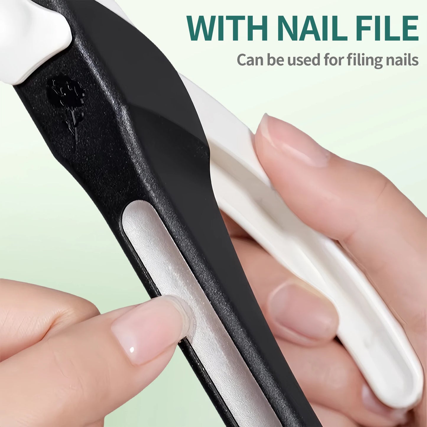 NAILPOP Adjustable Acrylic Nail Clippers with Sizer Professional Stainless Steel Blade Nail Tips Cutter Trimmer Manicure Tool