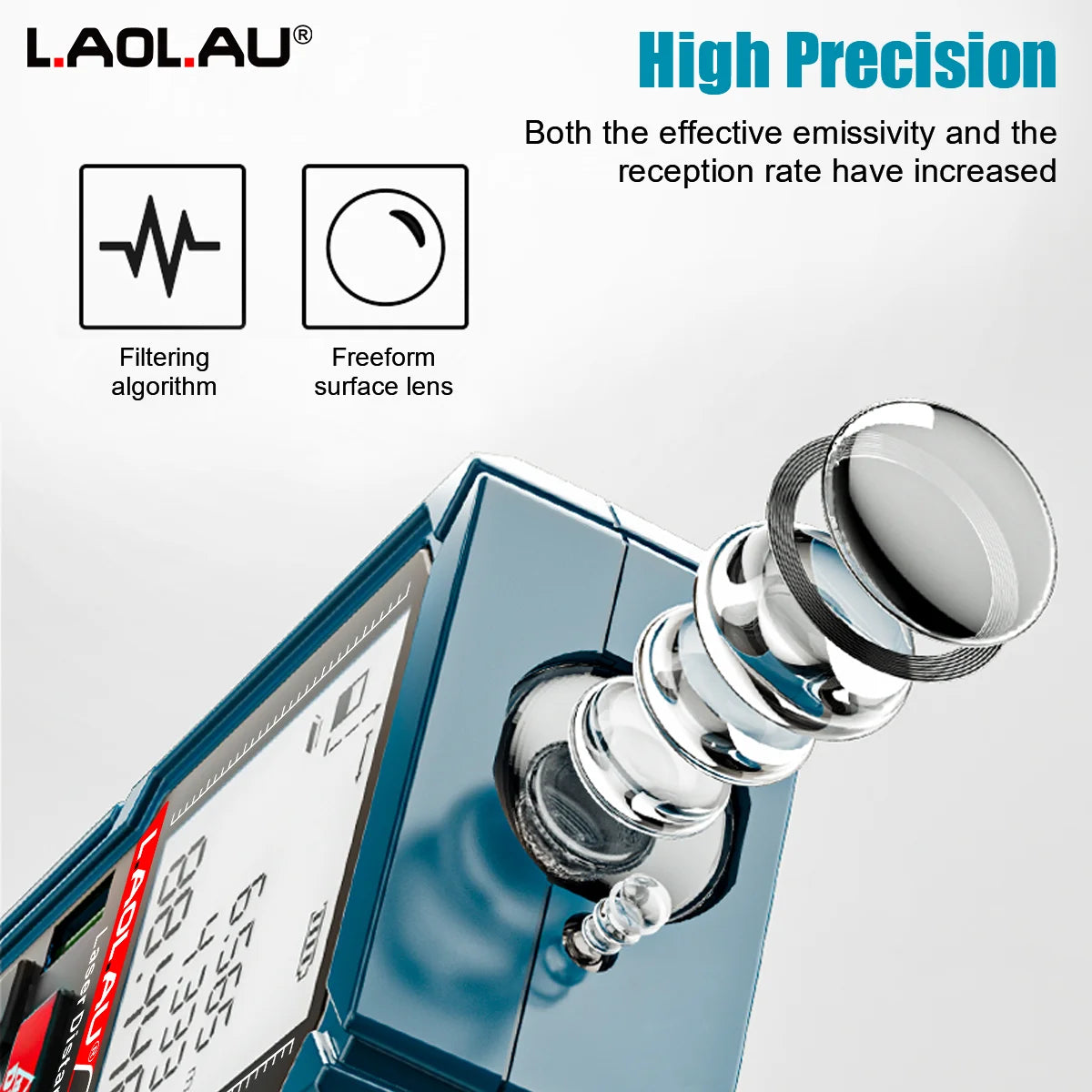 Laser Meter Digital Tape Timer Trigger Measure Tools 50m 100m 150m Laser Distance Meter Bubble Level Handheld Laser Rangefinder