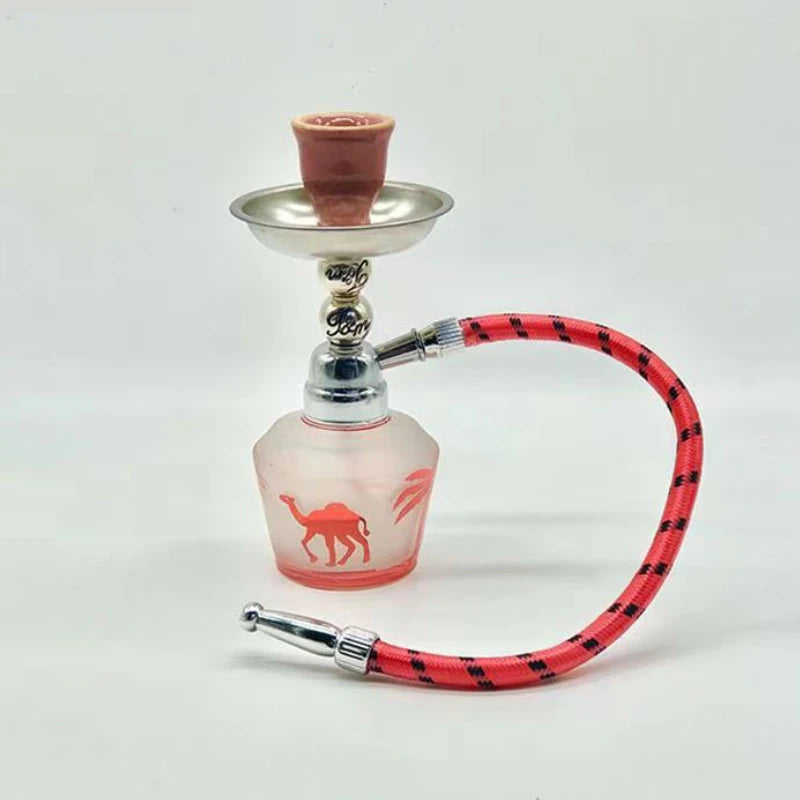 Mini Single Hose Shisha Pipe Hookah Kit Chichas Narguile Nargila Sisha Sheesha Water Pipe Bar Completo Glass Hookah Shisha Set