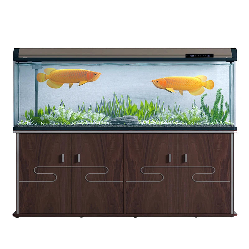 Fish Farming Equipment Glass Aquarium Indoors Ecology Decoration Living Room Aquarium Floor Luxury Home Furniture Acquario Lsyg