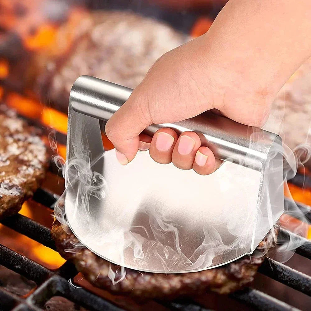 304 Stainless Steel Food Graded Smash Hamburger Presser Hamburger Patties Meat Masher Circular Meat Press Mold Burger Press